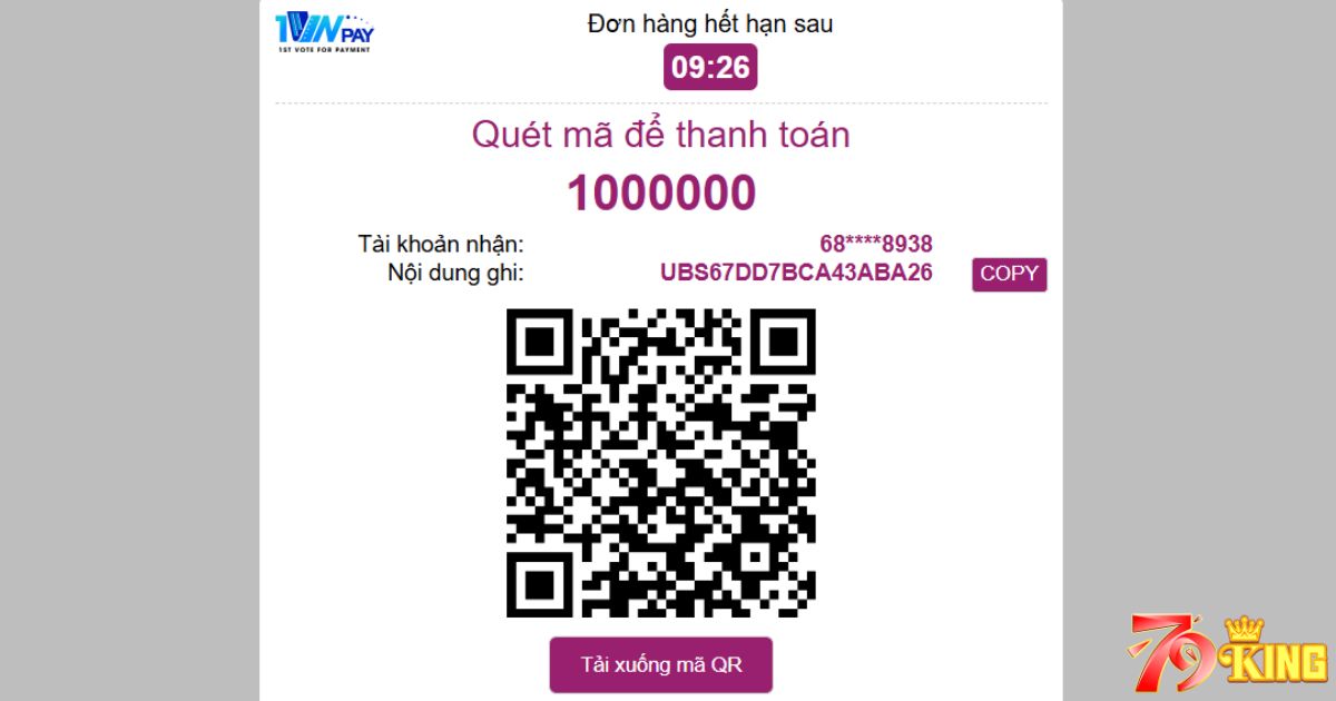 79KING hỗ trợ nạp tiền qua ViettelPay
